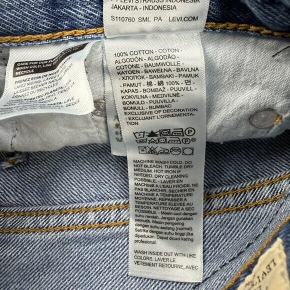 LEVI'S Premium Ribcage Wideleg Jean Size 26 Not The Same Medium Wash - Picture 6 of 11